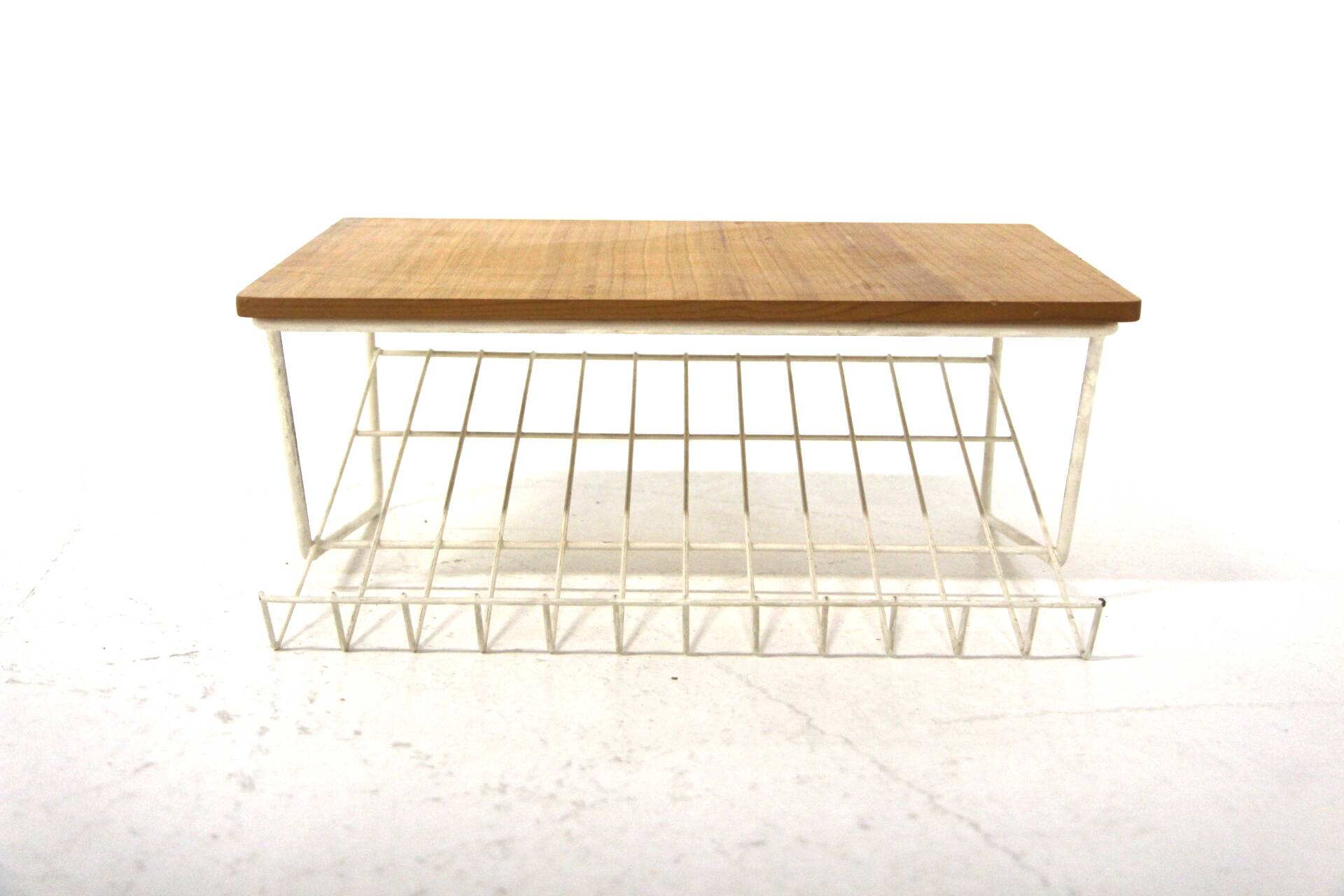 Scandinavian elm wall shelf, Sweden, 1960s