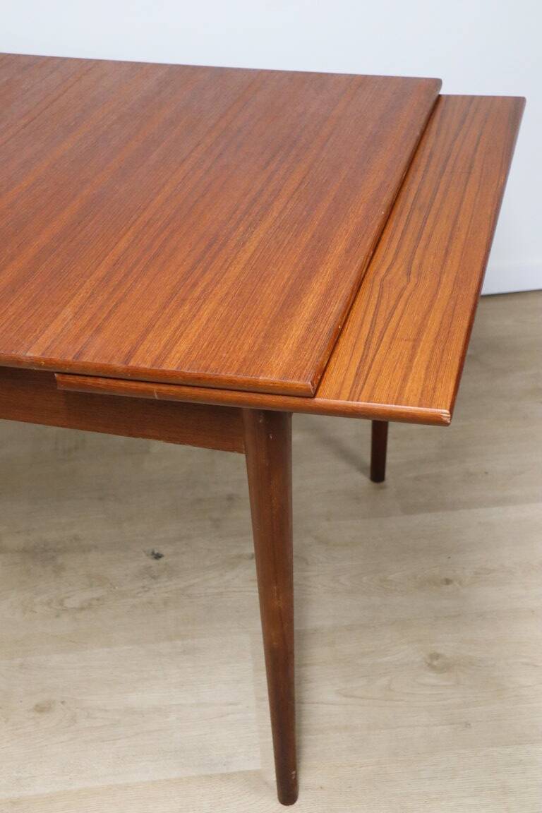 Scandinavian extendable teak dining table, 1960