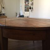 Half moon oak table