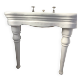 Set of a sink and its retro ceramic splashback.