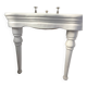 Set of a sink and its retro ceramic splashback.