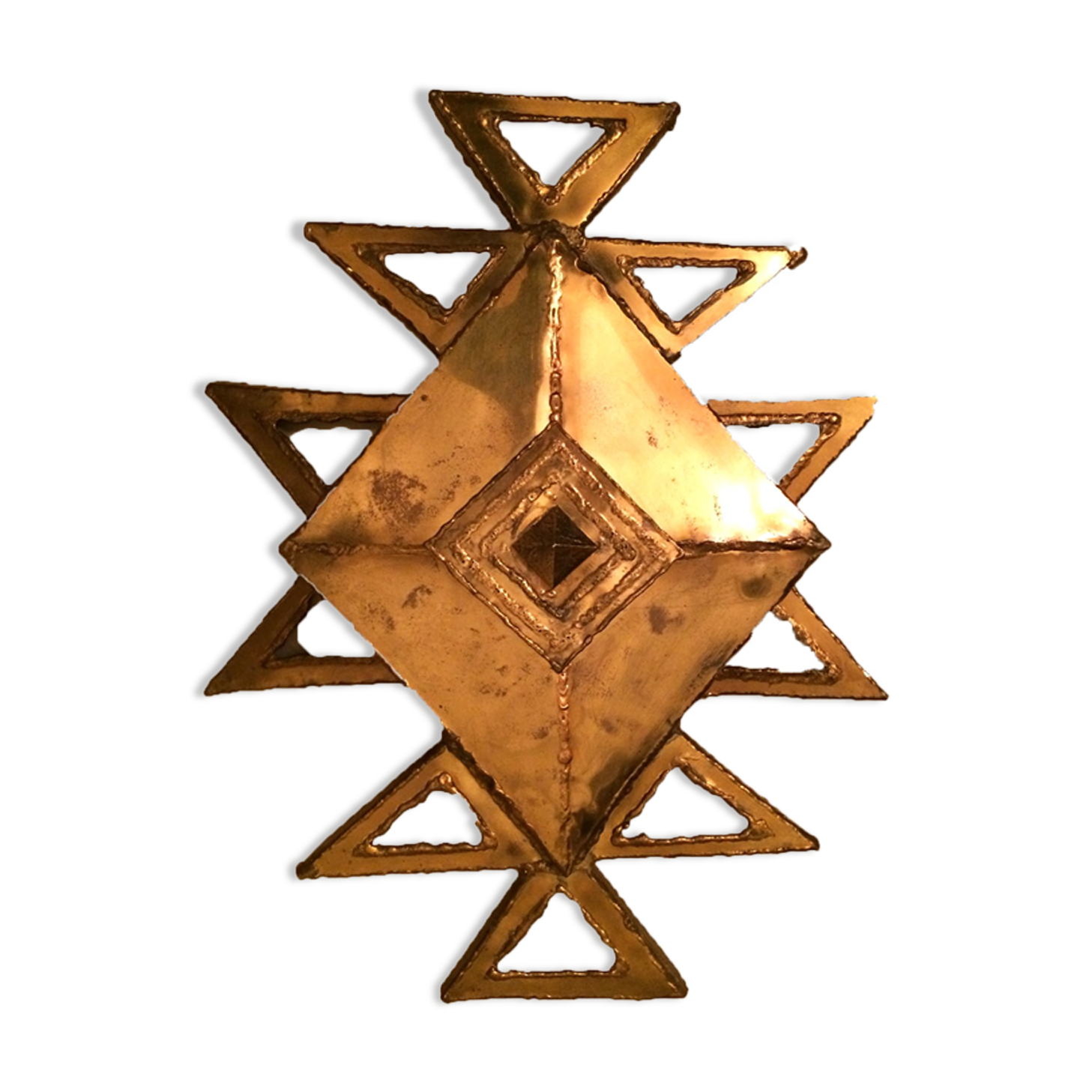 Brutalist sculptural wall lamp by Paul Moerenhout