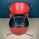 Set of red lounge chairs, Italy, 1990s
