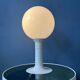 White Space Age table lamp Woja Holland with opal glass shade