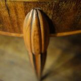 Oval Art Deco side table inlaid with a star, Sue & Mare style, circa