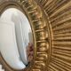Vintage mirror 1960 sun witch gold resin - 31 cm