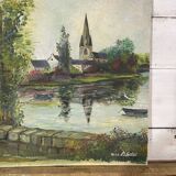 Breton landscape, oil on cardboard