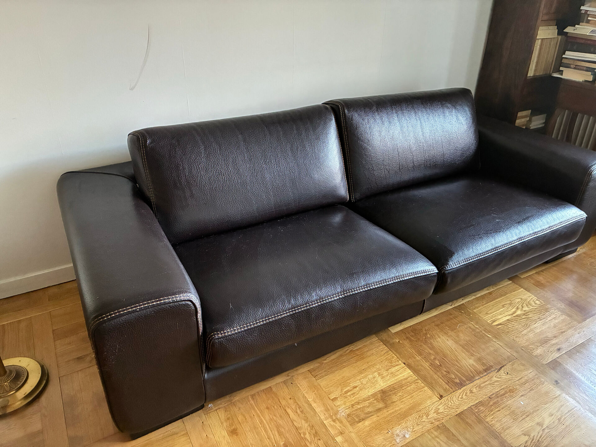 Canapé 3/4 places cuir Roche Bobois
