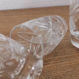Presentation service 8 glasses and its Bohemian Cristal style dish