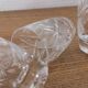 Presentation service 8 glasses and its Bohemian Cristal style dish