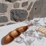 Wooden aperitif dish