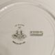 Set of 6 dinner plates in Terre de fer earthenware, blue green color