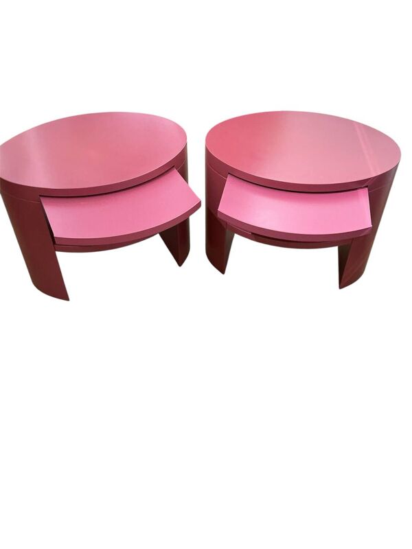 Paire de chevet rose Carlo Rampazzi