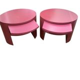 Paire de chevet rose Carlo Rampazzi