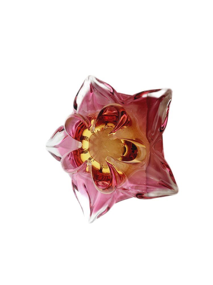 Decorative bowl by J. Hospodka for Chribska Glassworks, former Czechoslovakia, 1960s