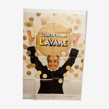 Poster 120x160 "L'Avare" By Funès Jean Girault 1980
