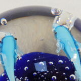 Sulphide / Paperweight THE DOLPHINS with a blue background