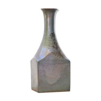 Signed sandstone bottle vase, 70s