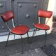 Paire de chaises simili skaï mid century vintage 1960