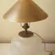 Lampe abat jour métal doré