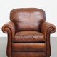 Fauteuil en cuir de mouton de style anglais