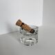 Vintage Modernist Heavy Round Clear Glass Ashtray