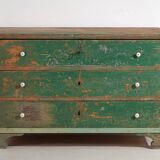 Grande commode ancienne à patine verte (c.1940) #62
