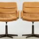 Pair of swivel armchairs by Geoffrey Harcourt.