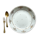 Hollow dish golden white porcelain berry
