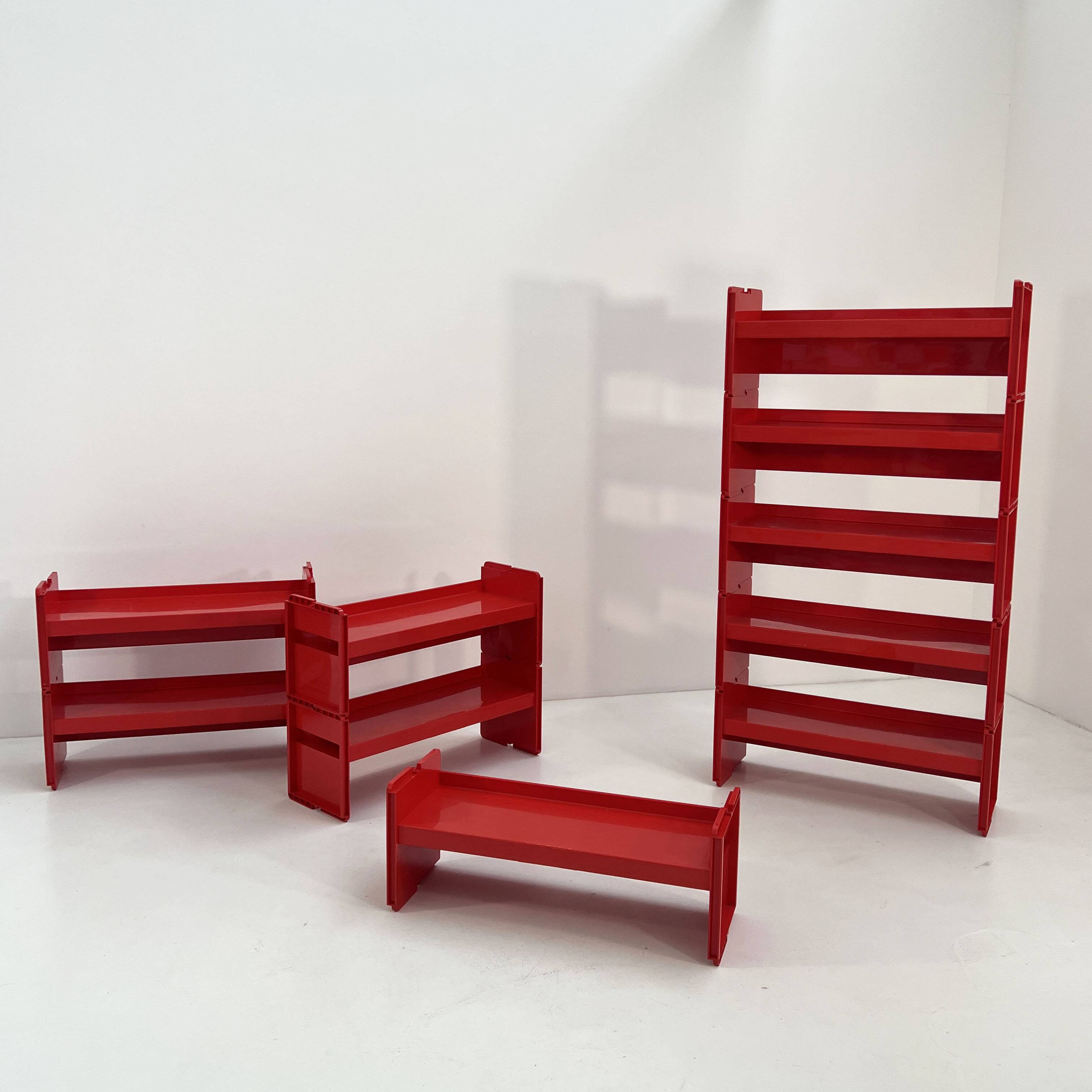 Modular shelf Jeep red by De Pas, D'Urbino & Lomazzi for BBB 1970
