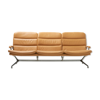 Three Seater Sofa in Leather by Strässle, Switzerland - 1960's