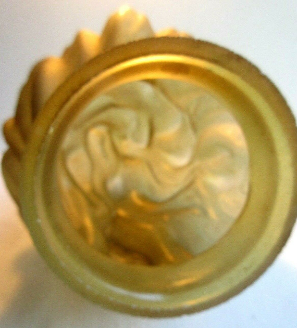 Tulip frosted amber glass, volute flame for lamp, torch H 20 cm and 8 cm