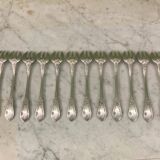 12 silver-plated oyster forks SFAM 1900 flowers