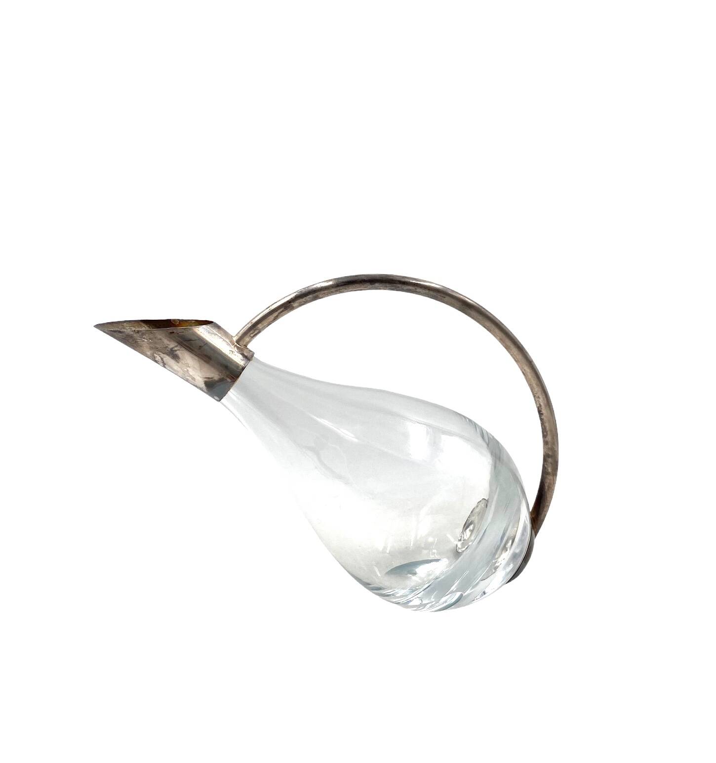 Hollywood Regency silver decanter, Masini Florence Italy 1980s