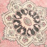 3x12 Pink Dark Blue Oriental Vintage Runner Rug