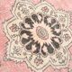 Tapis de couloir oriental vintage rose bleu foncé 3 x 12