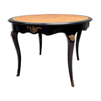 Dining Room Table In Blackened Wood Louis XV Style XIX Eme Century