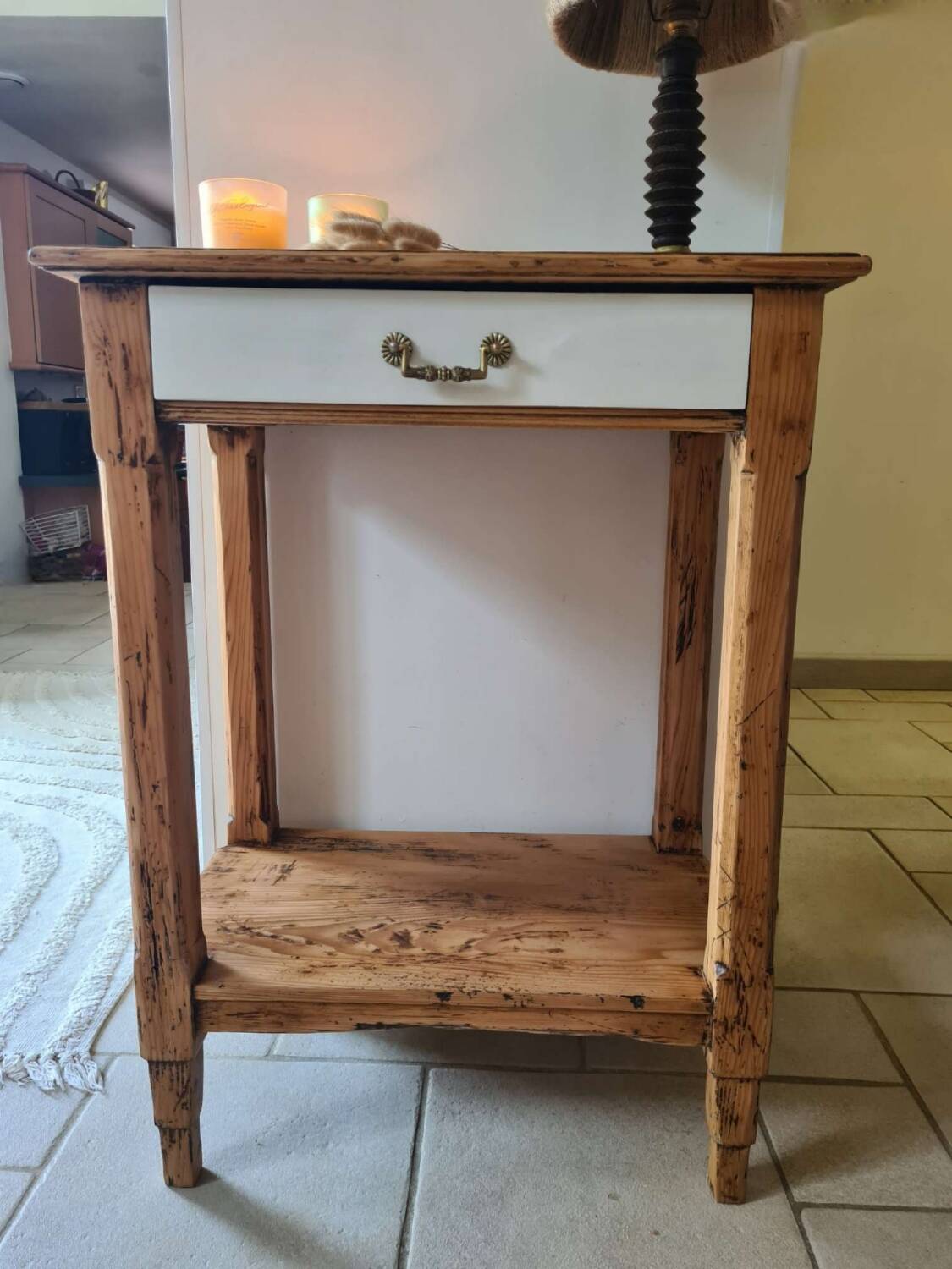 Country chic console side table
