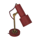 Stilnovo, vintage red brass table lamp from 50s