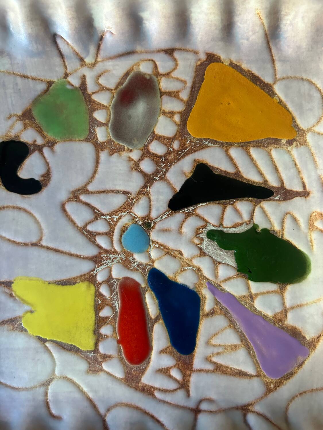Vallauris enameled ceramic pocket emptier