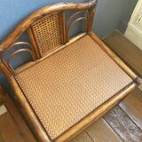 2-seater rattan bed and 2 bedsides