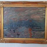 Oil painting - reproduction of Monet's Impression, rising sun