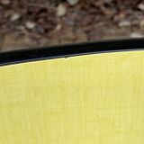 Chaises Formica jaune  pieds compas 1950