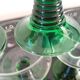 Six verres des années 1970 pieds torsadés vert style roemer Luminarc