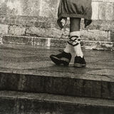 Original photo, nineties, child statue graphic design architecture
