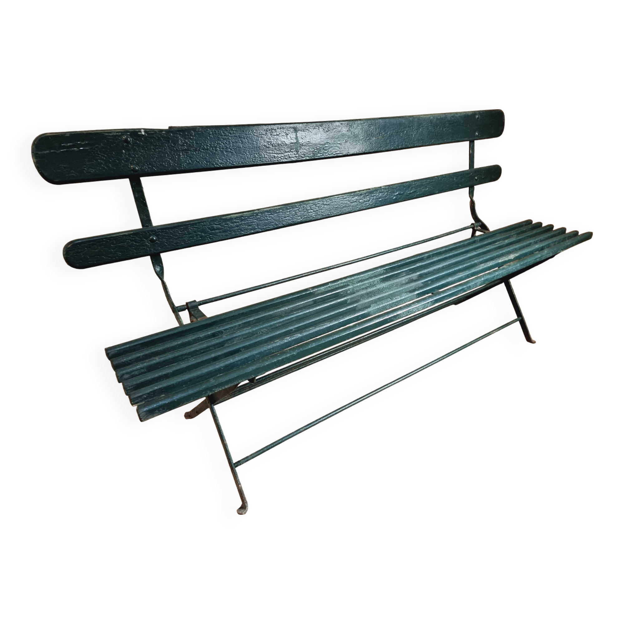 Antique folding garden bench – France – 1930s