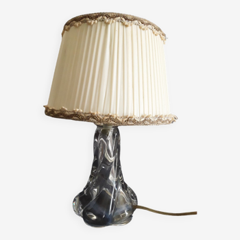 Lampe vintage pied en verre