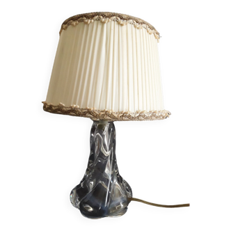 Lampe vintage pied en verre