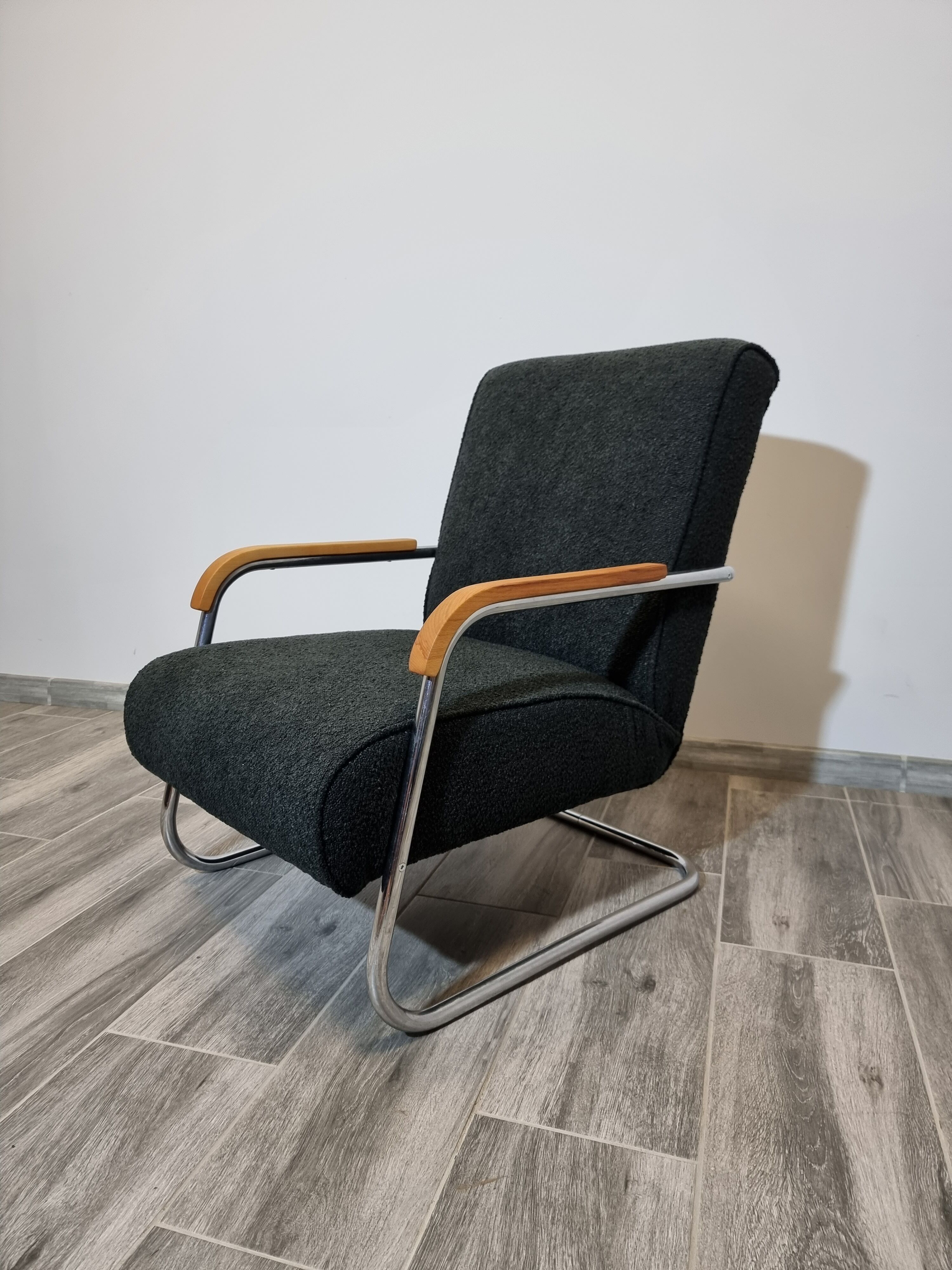 Restored tubular armchair by Anton Lorenz