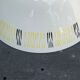 Salad bowl in BadonViller earthenware, yellow and black geometric patterns, design and vintage